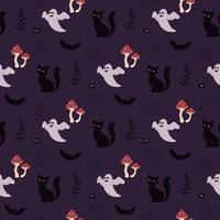 halloween seamless pattern vector