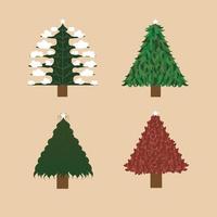 Collection christmas tree vector