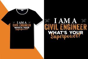Engineer t shirt design or Engineer typography  t shirt vector