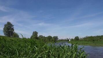 ländliche Landschaft mit Fluss video