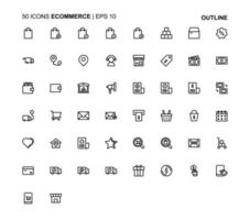 iconos de comercio electrónico para su proyecto vector