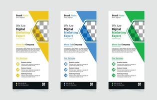 Modern business dl flyer or rack card design templates vector