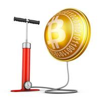 Pump and inflated  Bitcoins photo