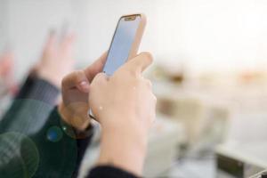 female student using a mobile phone photo