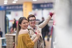 best friend shopping in big mall photo