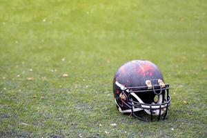 black american football helmet photo