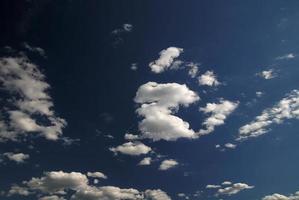 blue sky with dramatic clouds photo