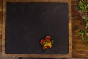 delicious decoration of farm fresh vegetables top view photo