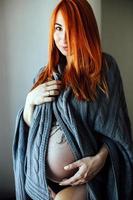 Pregnant woman portrait photo