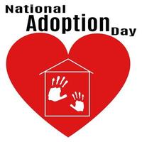 National Adoption Day, Idea for poster, banner, flyer or postcard vector