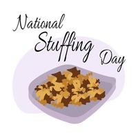 National Stuffing Day, Idea for poster, banner, flyer or postcard vector