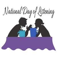 National Day of Listening, Idea for a poster, banner, flyer or postcard vector