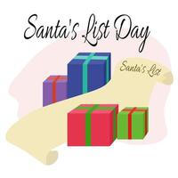 Santas List Day, Idea for poster, banner, flyer or postcard vector