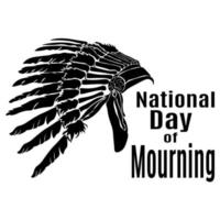 National Day of Mourning, Idea for poster, banner, flyer or postcard vector