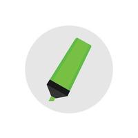 Vector illustration of lime green highlighter