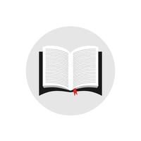 Book icon Flat design style modern vector illustration. Isolated on stylish color background. Elements in flat design