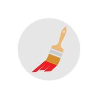 Paint brush Flat Design vector icon