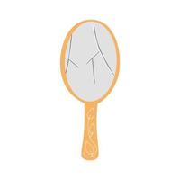 espejo roto con grietas en el cristal. ilustración vectorial en estilo plano vector