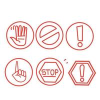 hand drawn doodle stop sign illustration vector