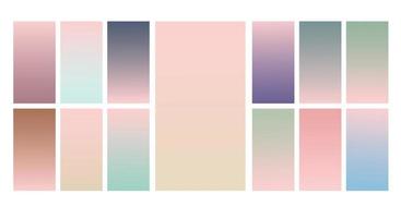 Set of Pastel gradient background. Soft pastel gradient background Template. Modern screen gradient for web vector