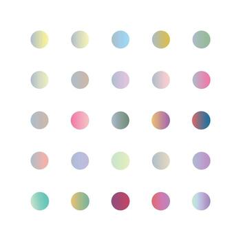 Pastel gradient smooth and vibrant color set. gradient set round Vector Template for design