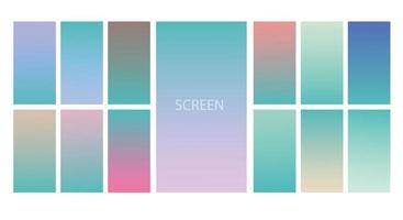 Set of Pastel gradient background. Soft pastel gradient background Template. Modern screen gradient for web vector