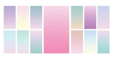 Set of Pastel gradient background. Soft pastel gradient background Template. Modern screen gradient for web vector