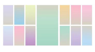 Set of Pastel gradient background. Soft pastel gradient background Template. Modern screen gradient for web vector