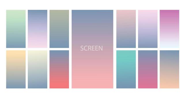 Modern Screen vector pastel gradient Background. Vibrant smooth soft color gradient for Mobile Apps, background Design. Bright Soft Color Gradient for mobile apps.