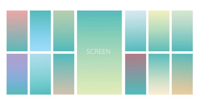Set of Pastel gradient background. Soft pastel gradient background Template. Modern screen gradient for web vector