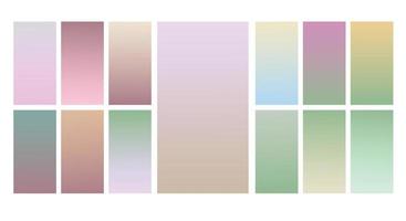 Set of Pastel gradient background. Soft pastel gradient background Template. Modern screen gradient for web vector