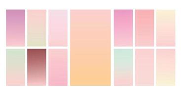 Set of Pastel gradient background. Soft pastel gradient background Template. Modern screen gradient for web vector