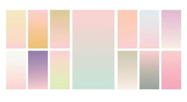 Set of Pastel gradient background. Soft pastel gradient background Template. Modern screen gradient for web vector