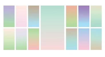 Set of Pastel gradient background. Soft pastel gradient background Template. Modern screen gradient for web vector