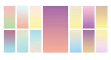 Set of Pastel gradient background. Soft pastel gradient background Template. Modern screen gradient for web vector