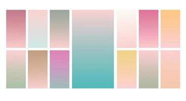 Set of Pastel gradient background. Soft pastel gradient background Template. Modern screen gradient for web vector