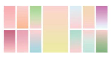 Set of Pastel gradient background. Soft pastel gradient background Template. Modern screen gradient for web vector