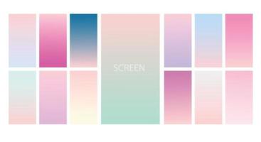 Modern Screen vector pastel gradient Background. Vibrant smooth soft color gradient for Mobile Apps, background Design. Bright Soft Color Gradient for mobile apps.