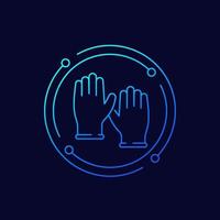 gloves icon, line vector design