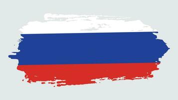 Professional Russia grunge flag vector