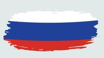 Splash grungy Russian flag design vector