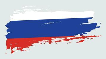 Russian grunge texture flag vector