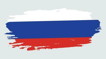 Vintage Russia grunge flag vector