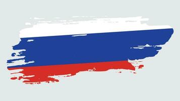 Professional hand paint Russia flag vector