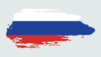 Colorful Russia grunge flag vector