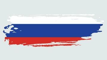 Hand painted abstract Russian vintage flag vector