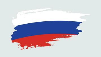 Colorful grunge effect Russia flag vector