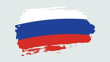 Russian brush grunge flag vector