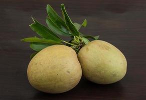 Sapodilla on black background photo