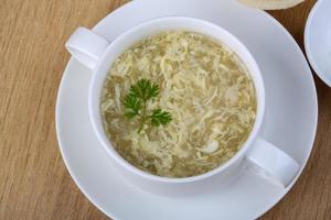 Crab meat soup photo